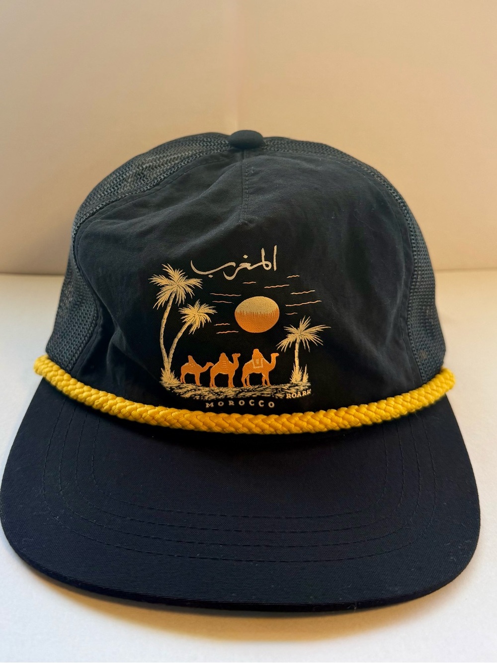 Roark Morocco Trucker Hat * Black & Gold * Camel Desert * One Size Adjustable
